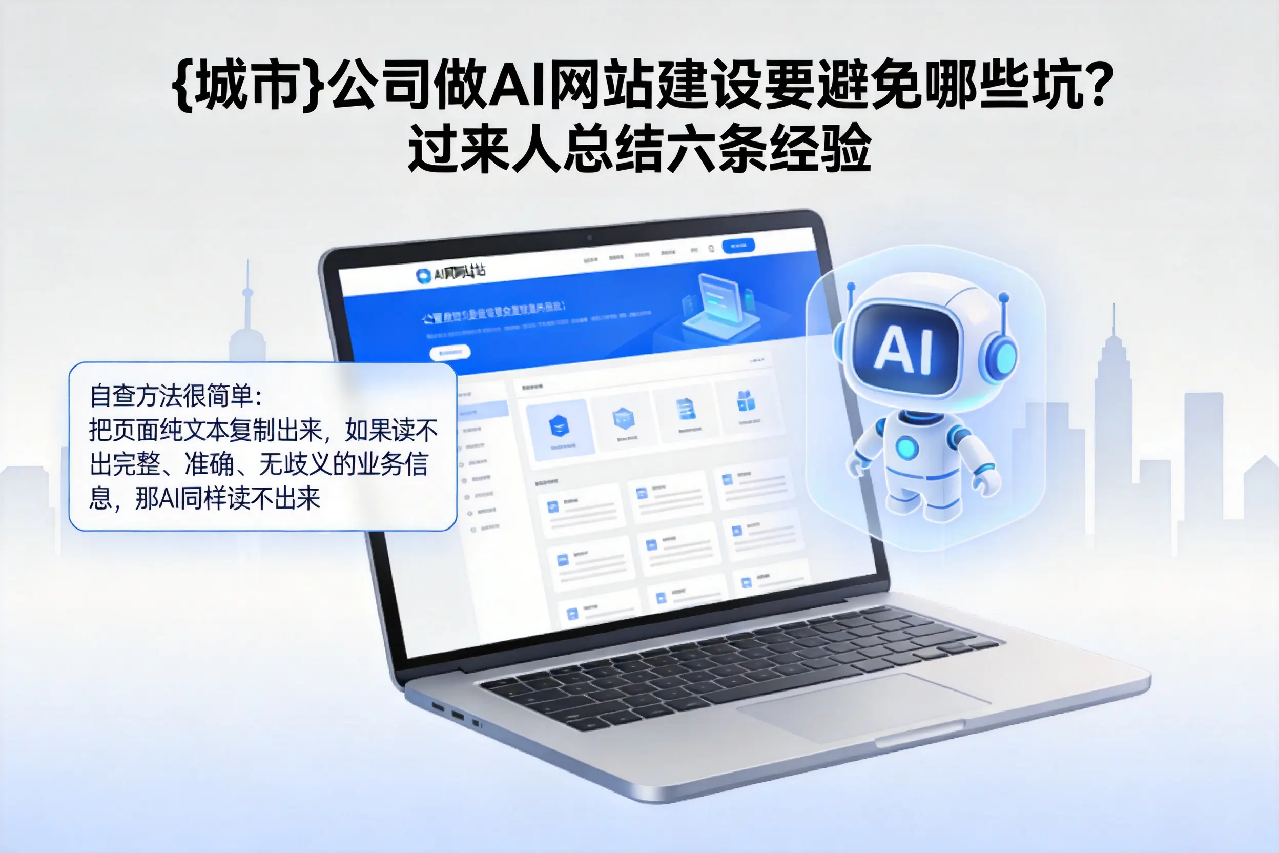 宿州公司做AI网站建设要避免哪些坑?过来人总结六条经验