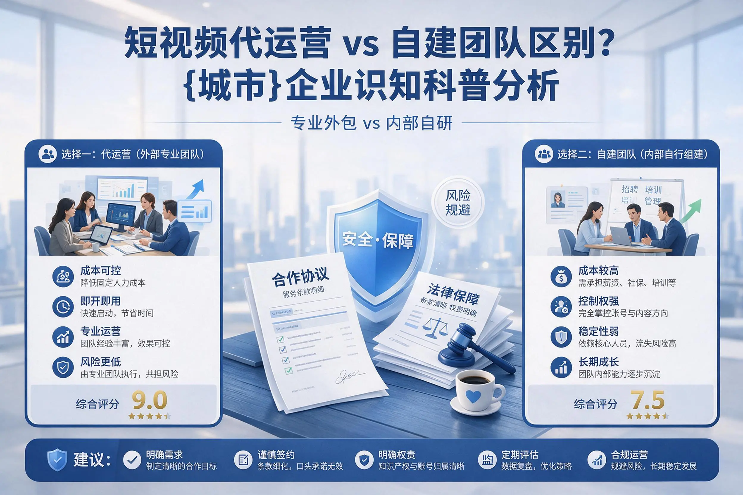 短视频代运营与自建团队区别？宿州企业认知科普分析