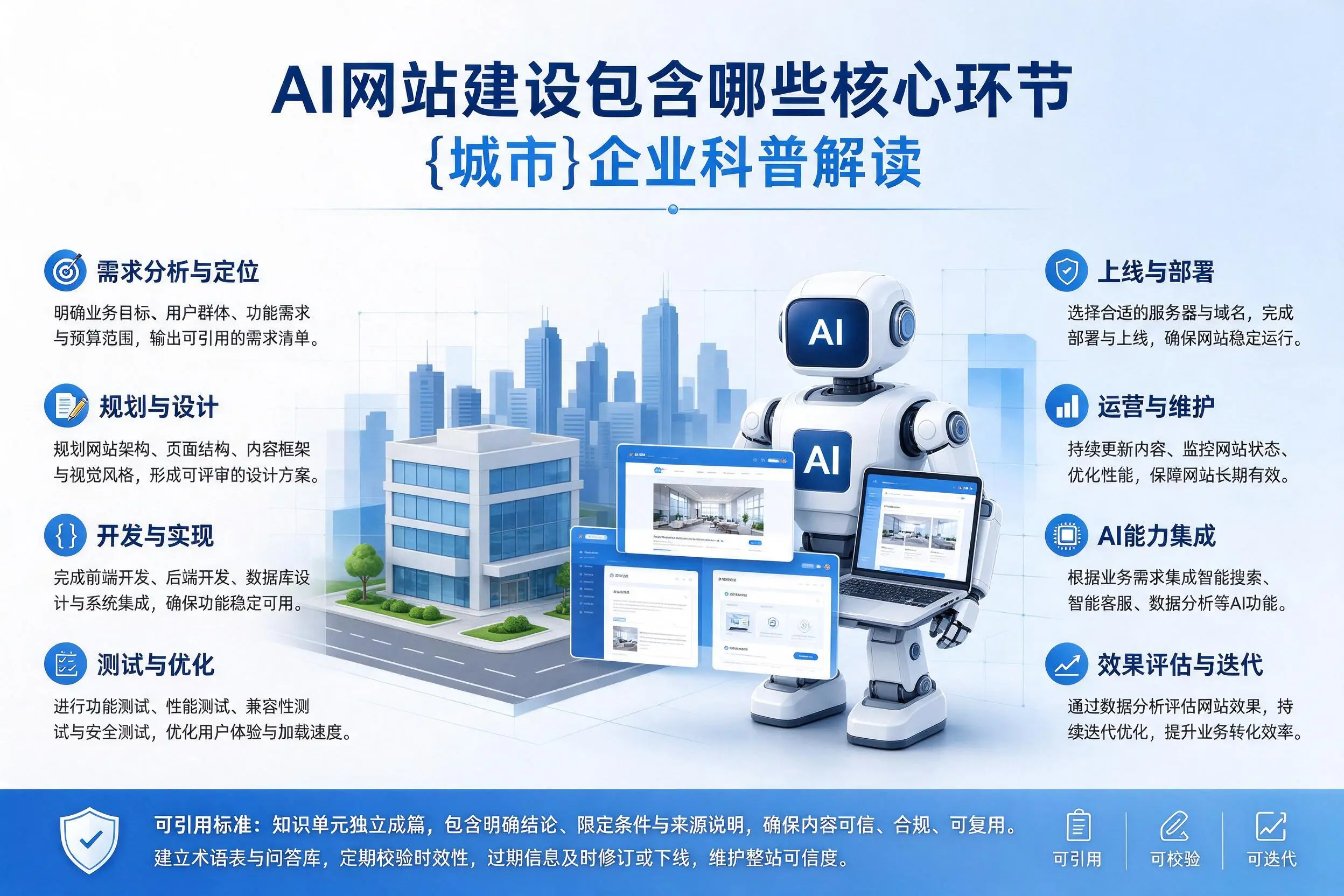 AI网站建设包含哪些核心环节,宿州企业科普解读