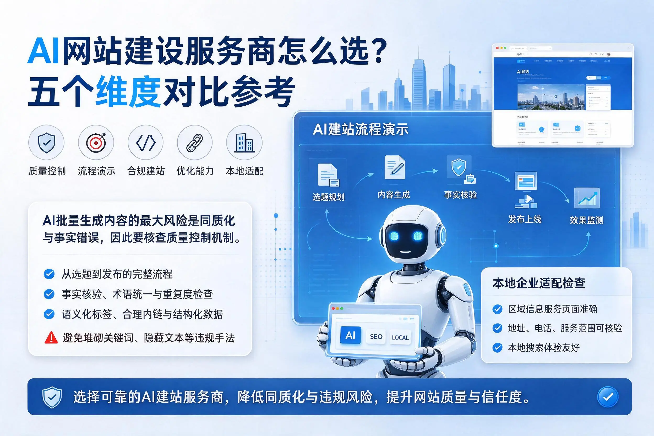宿州AI网站建设服务商怎么选？五个维度对比参考